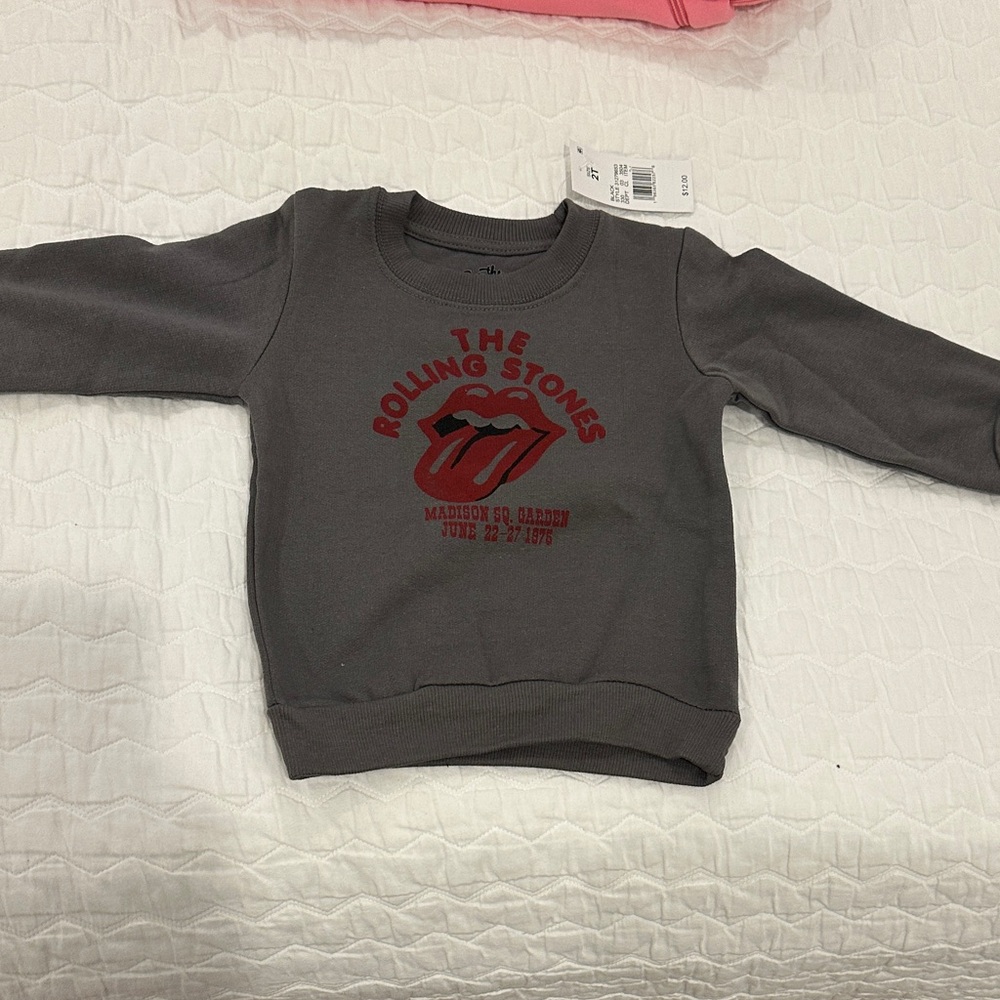 Rolling Stones Gray Sweatshirt- 2T - NWT!